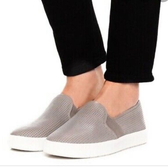 VINCE Blair 5 Leather Slip-On Casual Sneaker Woodsmoke Tan 6.5/7 - Picture 5 of 10